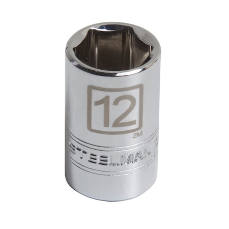 Steelman 3/8-Inch Drive x 12mm Shallow 6-Point Socket 78195